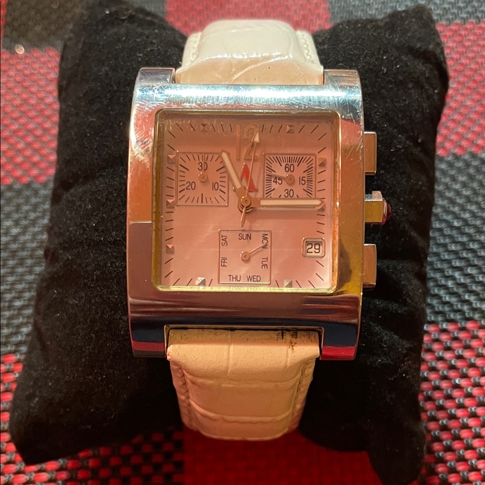 Ashford SC3230 Silver Watch with White Strap - 28mm